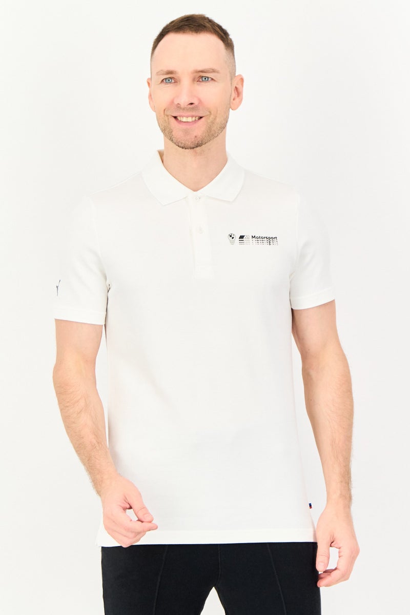 BMW Motorsport Men BMW Motorsport Sportswear Fit Short Sleeve Training Polo Shirt, White - Image 1