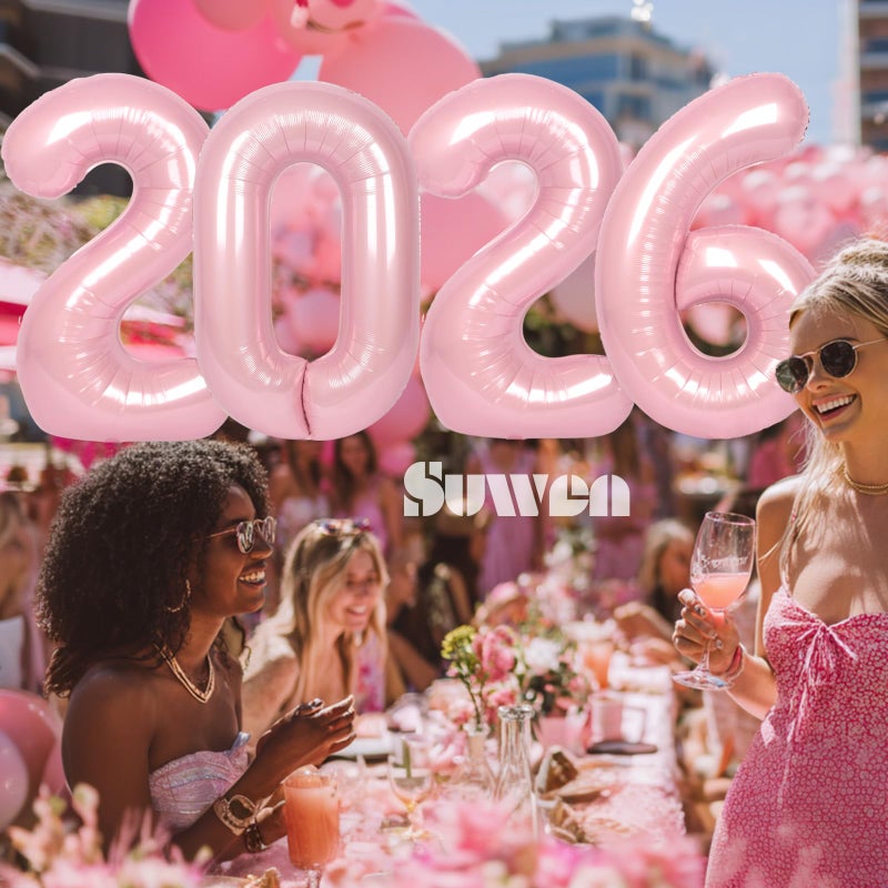 SUWEN 40 Inch Pink Large 18 Number Balloons Big Foil Helium Number Balloons 0-9 Jumbo Happy 18th Mylar Birthday Party Decorations for Girl or Women 81 Anniversary Party Supplies - Image 3