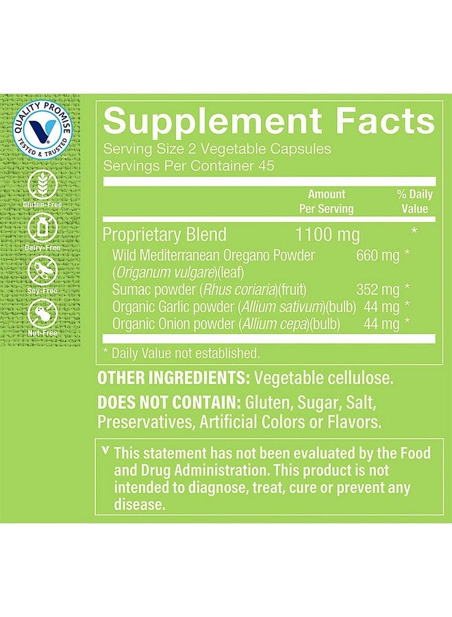 The Vitamin Shoppe Wild Oregano Complex 1,100MG, Herbal Supplement That Supports A Healthy Immune Response (90 Capsules) - Image 3