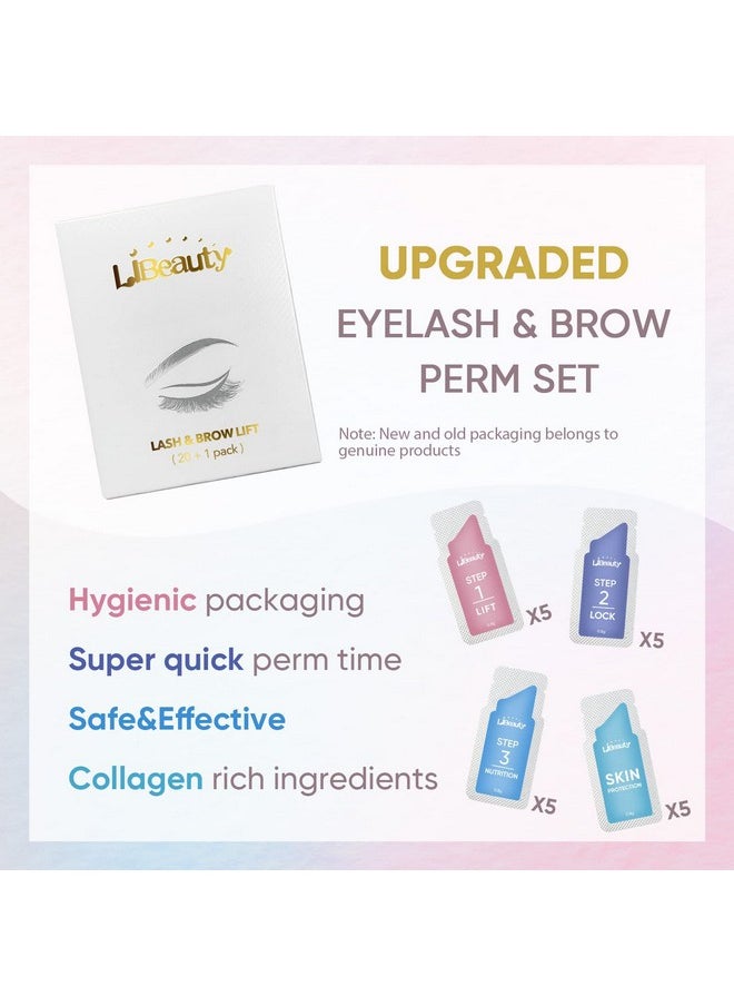Libeauty - Libeauty Brow Lamination Kit Lash Lift Kit Lasting 8 Weeks Sachet Disposable Upgraded Version Curling Perming Wave Lotion & Liquid Set Home Perm Kit - Image 1