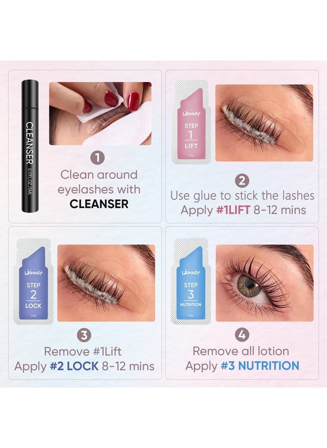 Libeauty - Libeauty Brow Lamination Kit Lash Lift Kit Lasting 8 Weeks Sachet Disposable Upgraded Version Curling Perming Wave Lotion & Liquid Set Home Perm Kit - Image 1