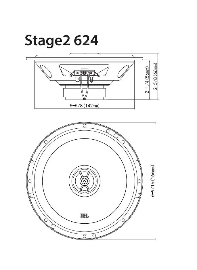 JBL - Original JBL circular Stage3 627F with high-definition sound and powerful performance for an unparalleled audio experience while driving - Image 1