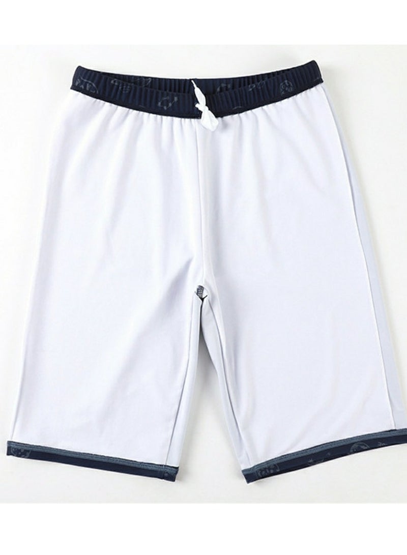 Loquat Boys Split Swimsuits Set Long Sleeve Swim Shirts With Trunks 2 Piece Quick Dry Swim Set - Image 4