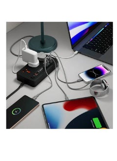 porodo Porodo Multi-Port Power HUB 4 USB-A and 1 USB-C 2m Ultimate Home & Office Kit  - Image 4