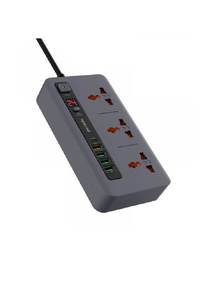 porodo - Porodo Multi-Port Power HUB 4 USB-A and 1 USB-C 2m Ultimate Home & Office Kit - Image 1