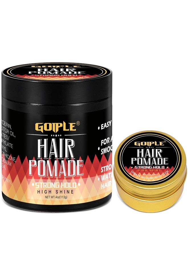 Goiple Original Hair Pomade for Men Strong Hold - High Shine Mens Hair Gel Pomade Water Based Mens Hair Products- Flake Free Hair Gel Easy To Wash Out All Day Hold For All Hairstyles 2PCS - Image 1