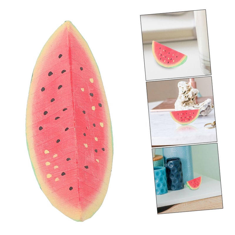 Realistic Watermelon Slice Model Wooden Kitchen Decor Photography Prop Party Home Accessory - Image 5