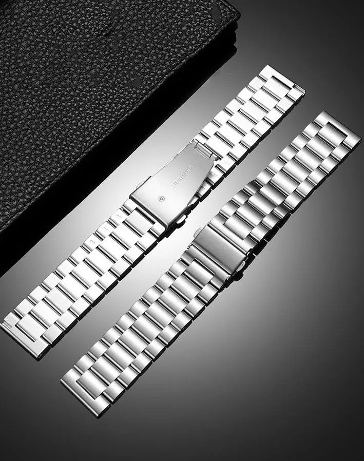 Bluejw 14mm 16mm 20mm 22mm 24mm 3-Link Stainless Steel Watch Band – Universal Replacement Strap for Standard Watches - Image 5