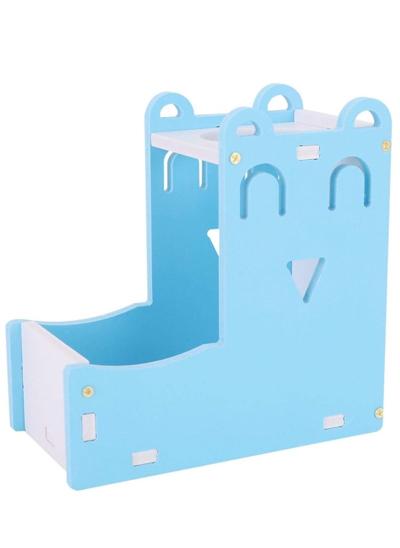 Generic - Hamster Feeder With Bottle, Pet Food and Water Feeder for Hamsters, 2 in 1 Feeder and Water Dispenser for Rats Hamsters (Blue) - Image 1