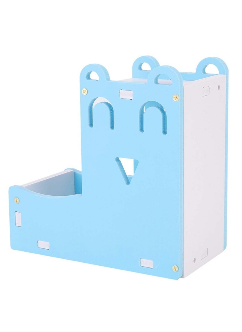 Generic - Hamster Feeder With Bottle, Pet Food and Water Feeder for Hamsters, 2 in 1 Feeder and Water Dispenser for Rats Hamsters (Blue) - Image 1