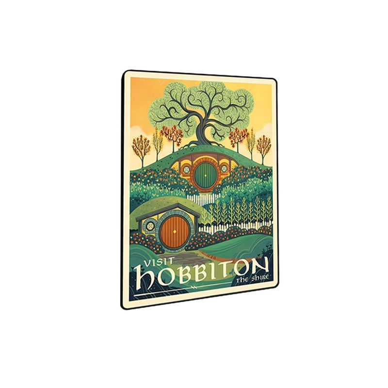 Meksular Middle Earth Landscape Wall Art Prints Canvas PaintingFantasy Posters, Pictures, For Travel Gift, Canvas Art, For Office Home Decor Bedroom Living Room Decor. (Hobbiton-1pc-edge binding,16L"x12W") - Image 1