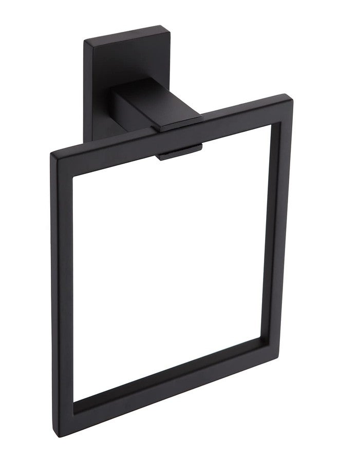 Orlif Bathroom Black Towel Ring SUS 304 Stainless Steel Square Towel Bar，Towel Rack Matte Black Towel Holder Modern Towel Hanger for Bathroom Lavatory Kitchen Wall Mount - Image 1