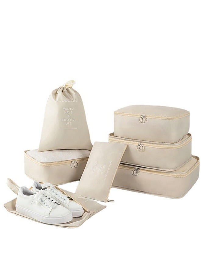 بلومنغ تايم سبعة أكياس تخزين السفر ، أكياس قابلة للطي ، غسل ، ماكياج ، الملابس ، الأحذية ، أكياس التخزين الرقمية ، الرباط الأمتعة ، حقائب السفر - Image 2