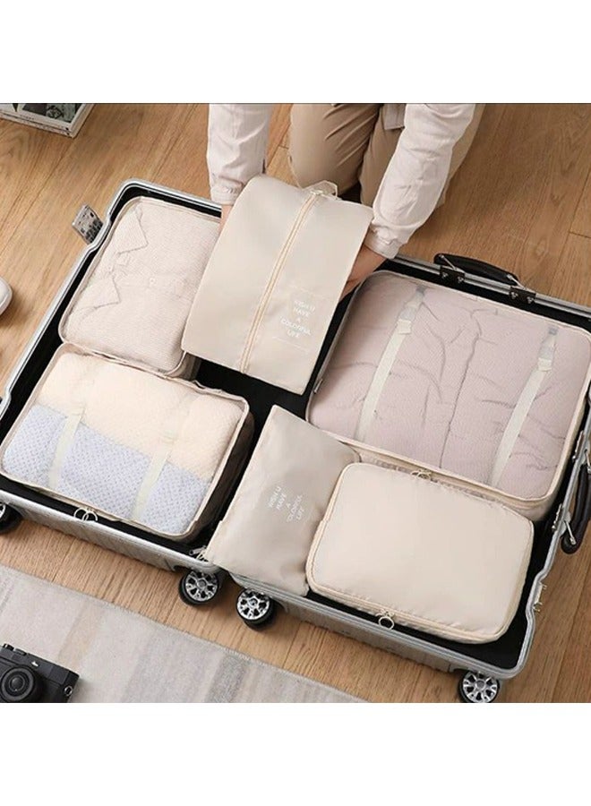 بلومنغ تايم سبعة أكياس تخزين السفر ، أكياس قابلة للطي ، غسل ، ماكياج ، الملابس ، الأحذية ، أكياس التخزين الرقمية ، الرباط الأمتعة ، حقائب السفر - Image 3