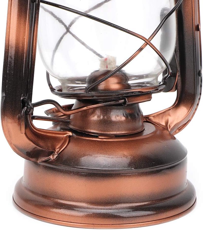 comfrt Vintage Kerosene Lamp, Bronze Oil Lamp Iron Oil Hurricane Lamp Hanging Oil Burning Lantern for Indoor Outdoor Garden Patio Decor - Image 4