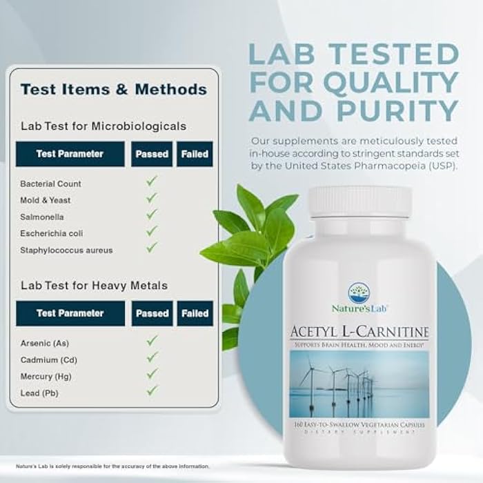 Nature's Lab Acetyl L-Carnitine 2,000mg - 160 Capsules - Image 4
