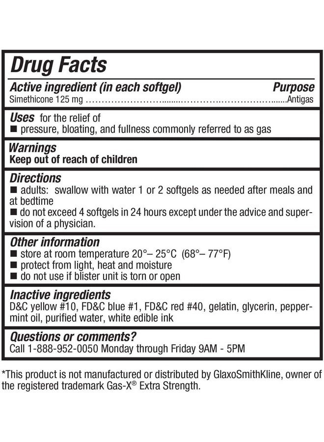 HealthA2Z HealthA2Z® Gas Relief Simethicone | 125mg | Relieves from Stomach Discomfort and Gas | Anti Flatulence | Relieves Gas Fast and Bloating (72 Counts (Pack of 1))  - Image 3