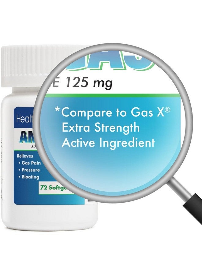 HealthA2Z HealthA2Z® Gas Relief Simethicone | 125mg | Relieves from Stomach Discomfort and Gas | Anti Flatulence | Relieves Gas Fast and Bloating (72 Counts (Pack of 1))  - Image 2