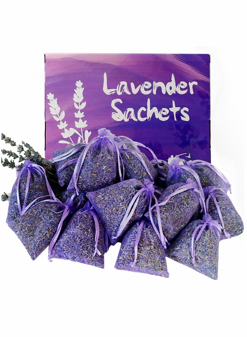 Lavender Sachet, 24 Lavender Sachet Bags, Filled with Premium Grade Dried Lavender, Sachets for Drawers and Closets, Bridal Shower Favors, Home Fragrance Products, Closet Deodorizer Fresheners - Image 1