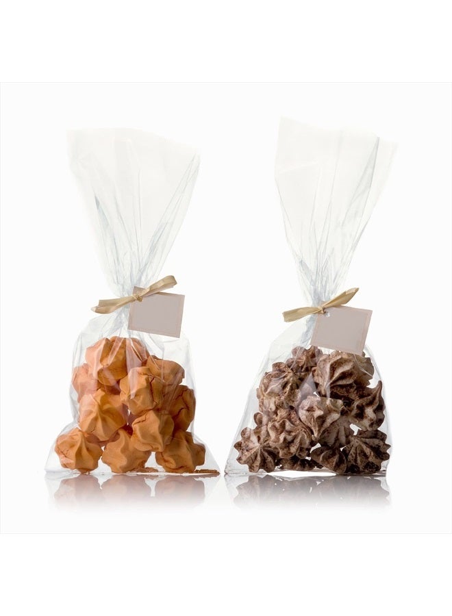 Morepack Cellophane Treat Bags,4x9 Inches Clear Cellophane Bags 200 Pcs OPP Plastic Treat Bags with 200 Twist Ties for Gift Wrapping,Packaging Candies,Bakery, Cookies, Chocolate,Party Favors - Image 3