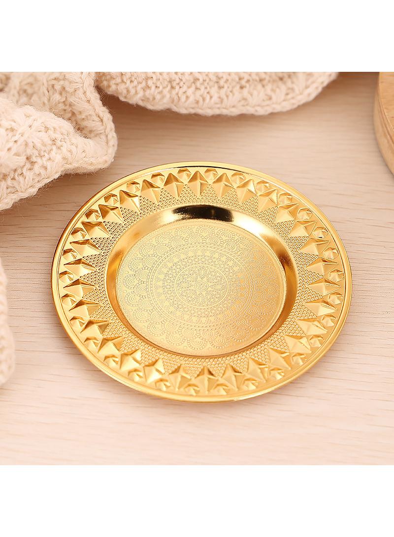 Y&D European style Golden Tea Dried Fruit Snack Tea Plate - Image 2