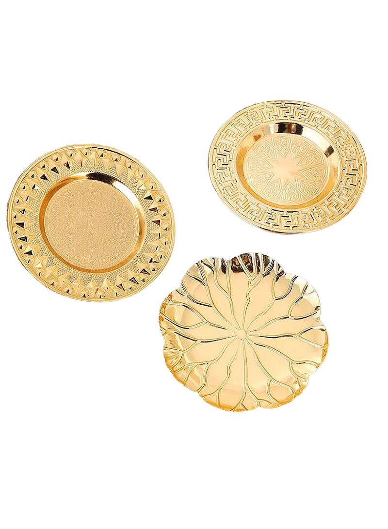 Y&D European style Golden Tea Dried Fruit Snack Tea Plate - Image 3