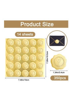KASTWAVE 350PCS Gold Embossed Heart Stickers Self-Adhesive Heart Envelope Seal Wax Looking Stickers Labels for Wedding Party Invitations Valentine's Day Party Favors, Greeting Cards, Gift Packaging  - Image 5