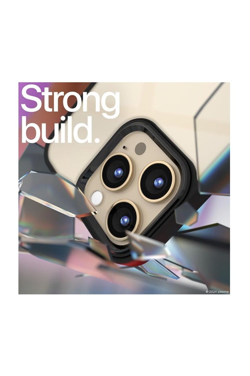 ماجيك ماسك جراب MagicMask لموبايل iPhone 13 Pro – إطار ماسك جامد | ضهر شفاف ضد الاصفرار مع بامبر ضد الصدمات (أسود) - Image 4