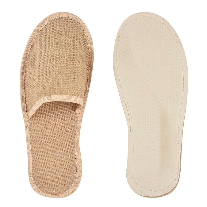 SVDK Disposable Jute Slippers ClosedToe Style Soft Slippers Footwear for Home Guest Hotel Travell and Spa Salon 15 Pair FreeSize - Image 3