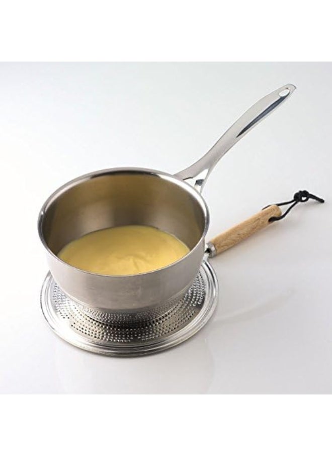 KitchenCraft KitchenCraft Simmer Ring with Wooden Handle 21cm (8"), Sleeved  - Image 2