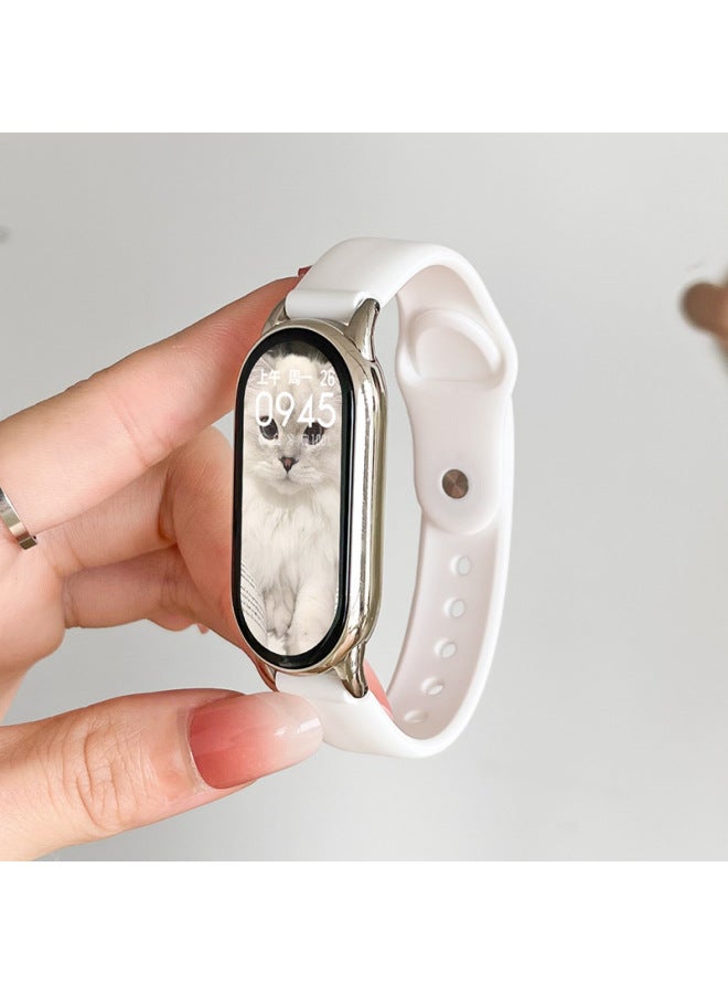 مناسب لسوار Xiaomi Mi Band 10، حزام 9 بإبزيم عكسي من السيليكون، حزام معصم 7 ذكي، حزام رياضي 4 بديل، NFC قابل للتنفس