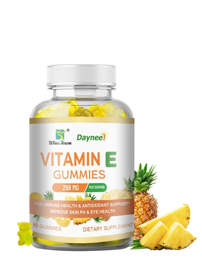 Daynee Hair Vitamin E Gummies - Vegan Gummies for Hair and Nails, Supplement for Women And Men - Health Support Dietary Supplement-60 Gummies - Image 1
