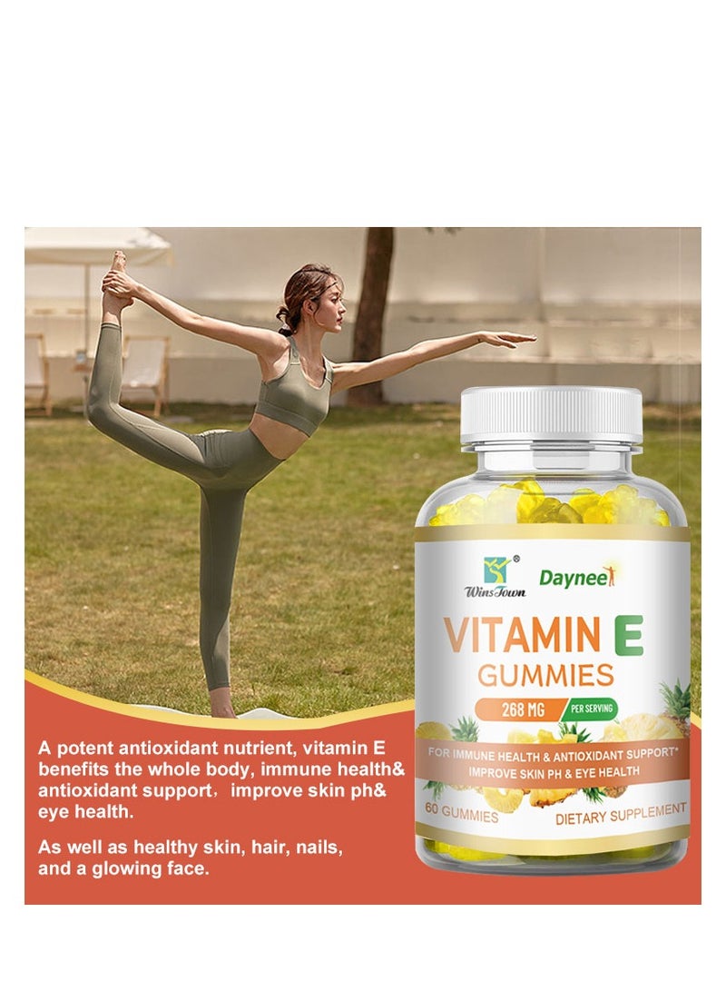 Daynee Hair Vitamin E Gummies - Vegan Gummies for Hair and Nails, Supplement for Women And Men - Health Support Dietary Supplement-60 Gummies - Image 2