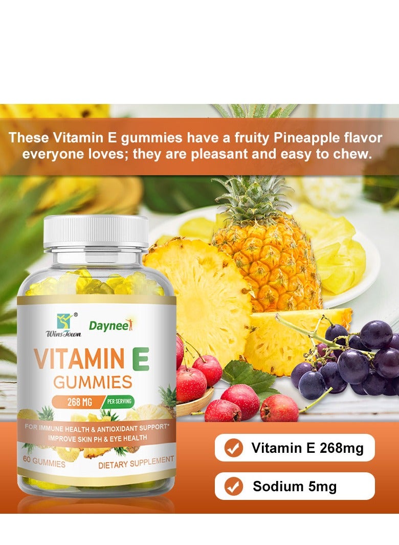 Daynee Hair Vitamin E Gummies - Vegan Gummies for Hair and Nails, Supplement for Women And Men - Health Support Dietary Supplement-60 Gummies - Image 4