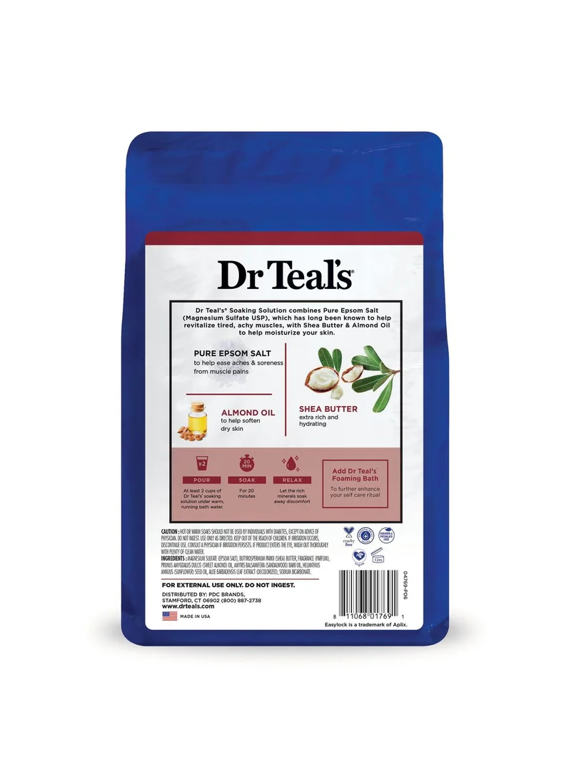 دكتور تيل Dr Teal's Epsom Bath Salt - Shea Butter & Almond Oil 1.36Kg