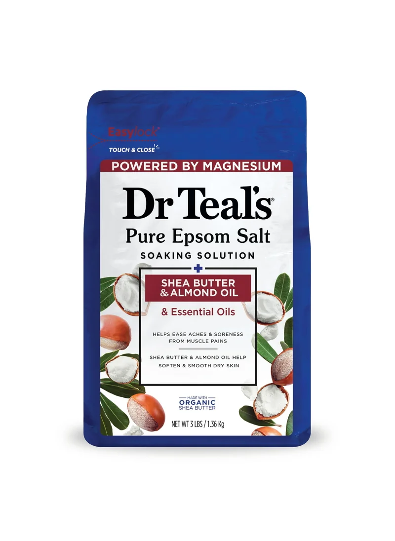 دكتور تيل Dr Teal's Epsom Bath Salt - Shea Butter & Almond Oil 1.36Kg