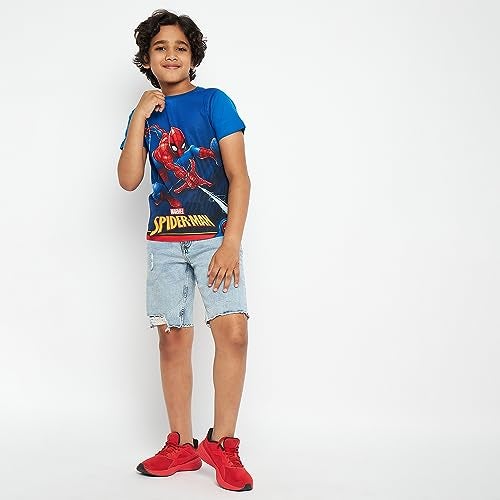 Marvel Spiderman by Wear Your Mind Boy's Regular T-Shirt (DSM0115.10_3-4Y) - Image 3