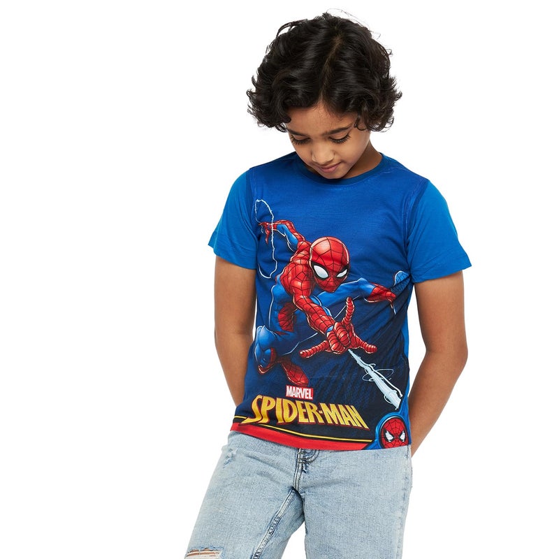 Marvel Spiderman by Wear Your Mind Boy's Regular T-Shirt (DSM0115.10_3-4Y) - Image 4
