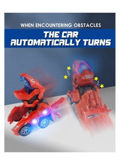 Y&D Transforming Dinosaur Car Toys, Sound and LED Car, 2 in 1 Automatic Transform Toy, Transformer Toy for 3 to 7 Year Old Kids  - Image 5