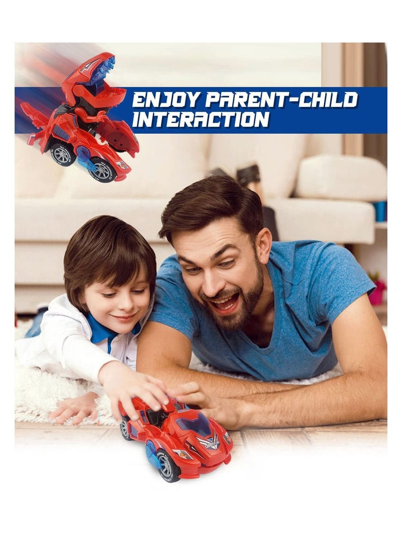 Y&D - Transforming Dinosaur Car Toys, Sound and LED Car, 2 in 1 Automatic Transform Toy, Transformer Toy for 3 to 7 Year Old Kids - Image 1