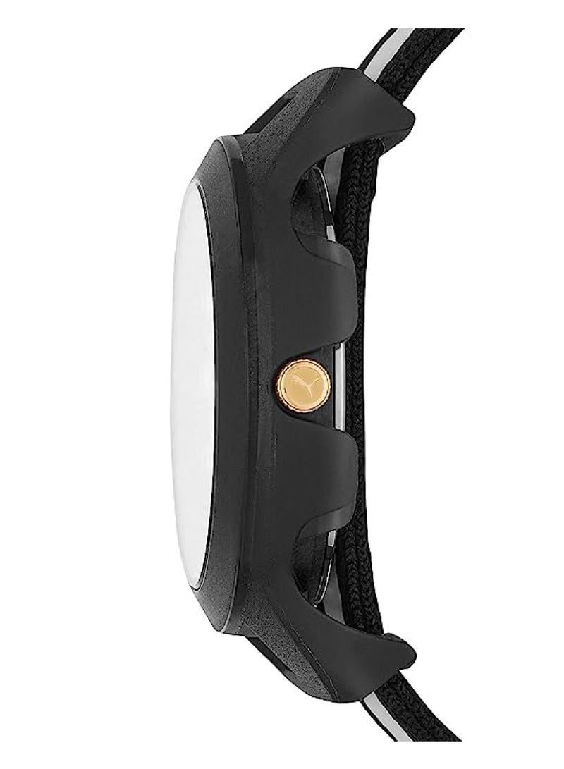 PUMA Reset V1 Analog Quartz Watch for Women With Silver & Black Nylon Band -3 ATM - PU P1022 - Image 2
