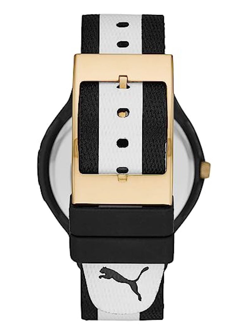 PUMA Reset V1 Analog Quartz Watch for Women With Silver & Black Nylon Band -3 ATM - PU P1022 - Image 3
