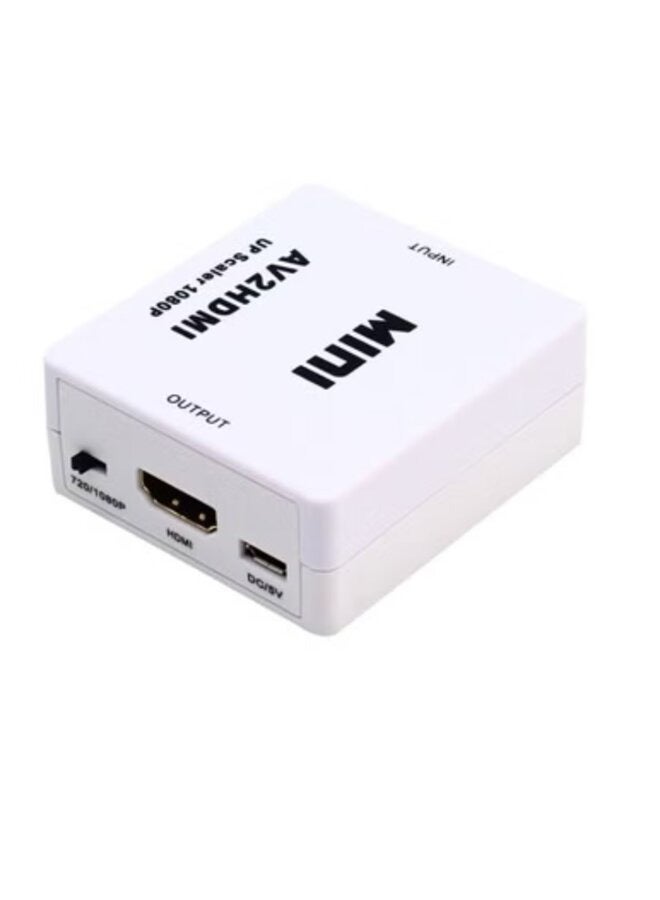 Mini AV2HDMI Composite CVBS Adaptor Converter White  - Image 4