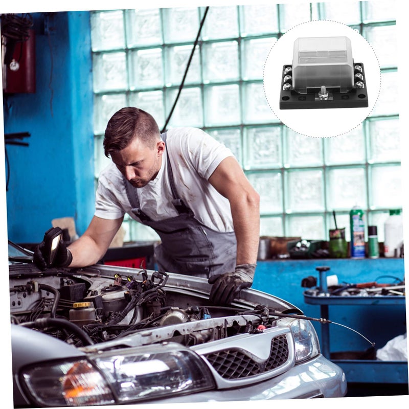 6 Way Car Fuse Box Holder with LED Indicator Waterproof Distribution Block for Automotive RV Boat - Image 4