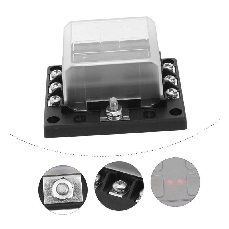 6 Way Car Fuse Box Holder with LED Indicator Waterproof Distribution Block for Automotive RV Boat - Image 5