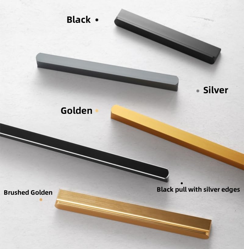 Shozafia 5 Pack Gold Cabinet Pulls - Brushed Brass Kitchen Hardware Handles for Dresser Drawers -T Shape Cabinet Hardware (13.31 inch,Brushed Gold) - Image 5