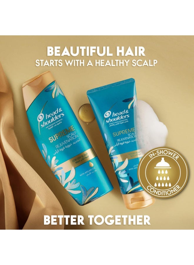 Head & Shoulders Supreme Set For Dry Scalp Rejuvenation with argan oil - Anti-Dandruff Shampoo  200ml + scalp and hair conditioner 200ml - Image 2