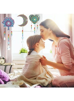 Generic 3 PCS DIY Datura Flower Moon Diamond Painting Wind Chime Bedroom Window Decoration Pendant Handmade Gift Ramadan Decoration  - Image 2