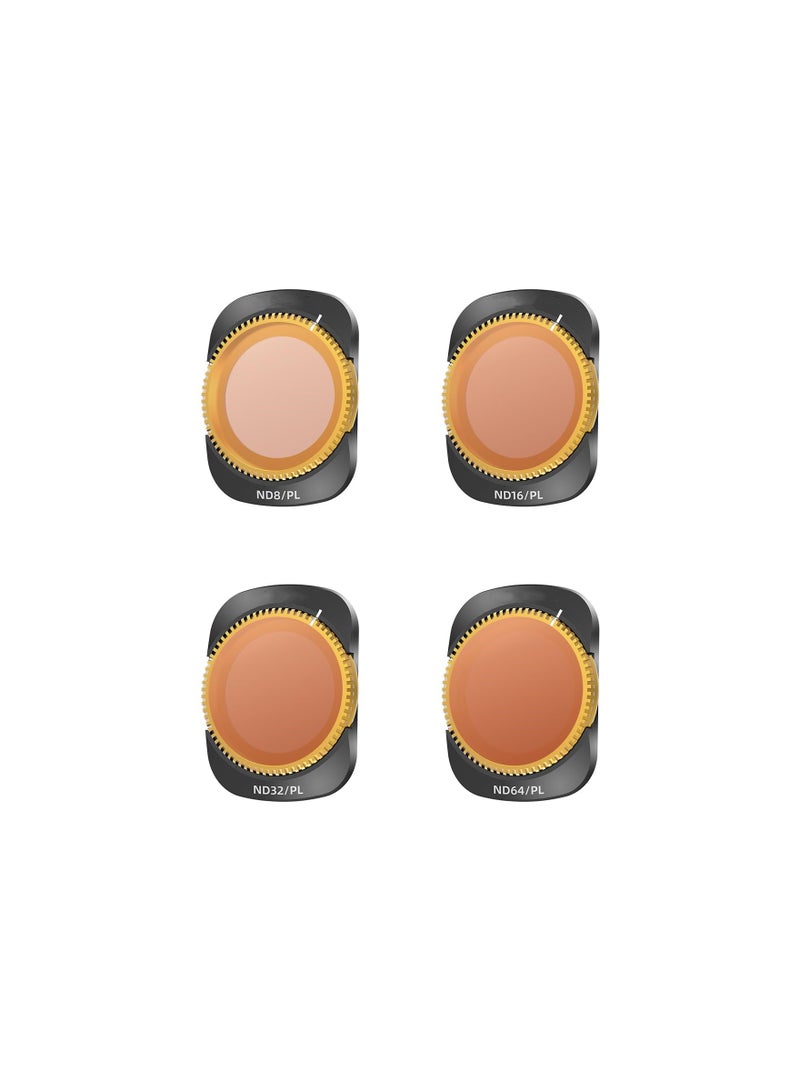 Excefore Magnetic ND/CPL Filter Set Compatible with DJI OSMO Pocket 3 - 4 Pack Adjustable Filter Set (ND8/PL+ND16/PL+ND32/PL+ND64/PL) - Image 1