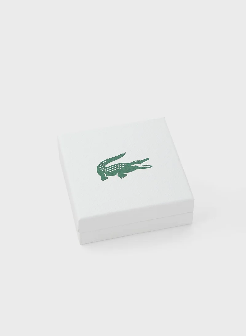 LACOSTE Stainless Steel With Crystal Drop Earrings